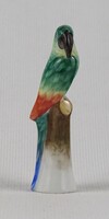 1U168 Régi Herendi mini porcelán papagáj figura 7 cm