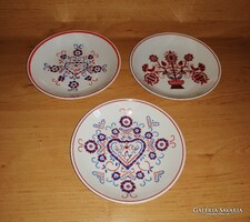 Hollóházi porcelán falitányér - 3 db egyben - 15 cm (n)