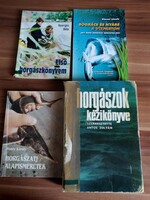 4 db horgászkönyv egyben