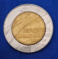 San Marino emlék 500 Líra  "600 éves San Marino"  1990. bimetál (bm)