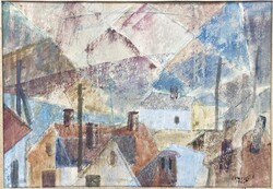 Somogyi István (Galgamácsa, 1930 - Budapest, 1998): Házak, 1965