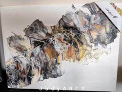 Fluid art technikával készült egyedi kép