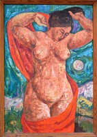 Ruzicskay György(1896-1993):Fűrdőző 1960k