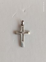 Swarovski köves ezüst kereszt medál