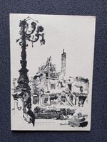 D206282 Budapest -Buda az ostrom után-A Miniszterelnökségi Palota romjai képeslap 1945 - Pfannl Egon
