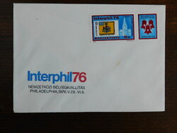 FDC - 1976. Interphil'76 Philadelphia, bélyegkiállítás - szelvényes bélyeggel