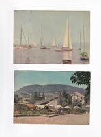 J:07 Balatoni üdvözlő képeslap 1965 Badacsony-Balaton (Dr Zorkóczy) 2db lap egyben
