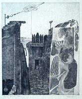 Major János (1934 - 2008): Város c. rézkarca eladó