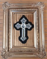 Mikromozaik Muránoi kereszt fa keretben