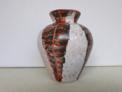 Retro iparművészeti nagyon mutatós kerámia váza DM jelzéssel