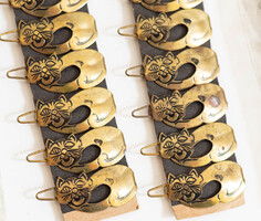 Haj cica - hajcsatok - 10-es ívekben 20 db/csomag - trafikárus retro réz hajcsatok