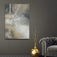 JMModernAbstract: PURE BAMBOO 100X70 cm-es kortárs akril festmény feszített vásznon
