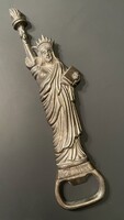 Vintage Statue of Liberty bottle opener New York silver metal