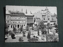 Képeslap,Szombathely,Köztársasági tér,park látkép,részlet, 1965-