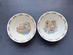Vintage Royal Doulton BUNNYKINS angol finom porcelán müzlis tál