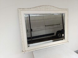 Antique German Furniture Mirror, Richly Carved with Floral Motifs, Large Hardwood Polished Mirror 461 1895