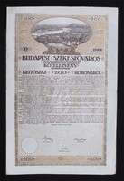 Budapest Székesfőváros kötelezvény 200 korona 1918