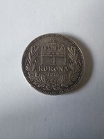 ! 1 db szebb ezüst 1 korona 1914 eladó - 882