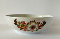 RETRO ALFÖLDI "ICU" MINTÁS PORCELÁN KÖRETES,SALÁTÁS TÁL,KÍNÁLÓ