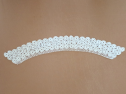 Horgolt csipke gallér terítő 012 - kézimunka régi 30cm