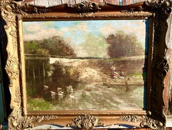 ZÓRÁD ERNŐ (WALLBURG EGON) VIDÈKI ÈLETKÈP 60x80cm