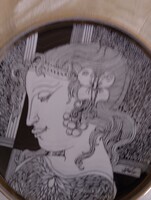 Szász Endre 21 karátos kézi aranyozás 20 cm