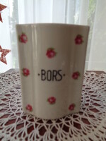 ZSOLNAY RÓZSÁS FŰSZERTARTÓ - BORSTARTÓ