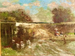 ZÓRÁD ERNŐ (WALLBURG EGON) VIDÈKI ÈLETKÈP 60x80cm