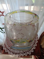 19.sz-i GYÖNYÖRŰ IMPOZÁNS VÁZA - TÁL - CUKORTARTÓ