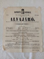 Színházi plakát 1846-ból
