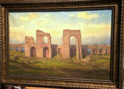 Reiszmann / Reissmann / Károly Miksa (1856-1917) : Aqua Marcia / Római vízvezeték romjai