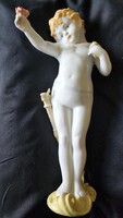 NAGYON RÉGI ANGYAL PUTTÓ 34 CM SZÁRNYA SZEGET PORCELÁN ÁMOR SZOBOR SZERELEM
