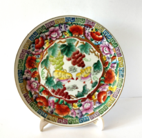 GYÖNYÖRŰ VINTAGE KÉZZEL FESTETT KÍNAI DÍSZTÁNYÉR 2.