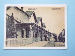 Képeslap (65) - Keszthely - Vasútállomás 1900-as évek eleje - reprodukció