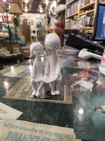 Olvasó anya-lánya porcelán