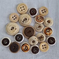 Vintage csont vegyes ruhagombok, 20 db egyben