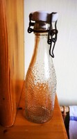 Régi csatos bambis üveg (rizasszemes, üdítős, retro)