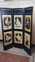 Vintage paraván,12 klasszikus Marilyn Monroe képpel