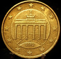Németország 50 euro cent, 2002 Verdejel "J" - Hamburg A02E2