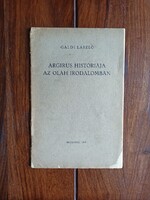 Dedikált! Gáldi László: Árgirus históriája az oláh irodalomban. Bp., 1939. Franklin, 23 p.