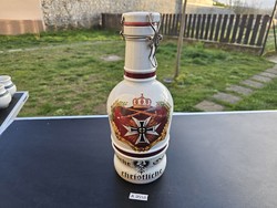 A0558 Német Keresztény Rend sörös csatos üveg 32 cm