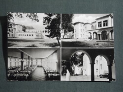 Képeslap,Siófok,mozaik,Bányász üdülő,szálló,étterem látkép,részlet, 1962-