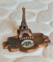 Francia vintage vörös réz színű hamutartó. Eiffel torony és Diadal ív párizsi suvenir  70 es évekből