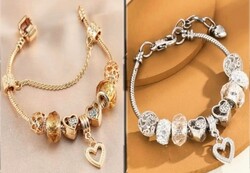 Charm Karkötő Arany Ezüst DIY Medál Divatos Elegáns Nemesfém Hipoallergén Ékszer Új.