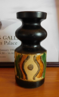 Veb Haldensleben mid century kerámia váza 19 cm