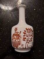 Alföldi porcelán pálinkás butella kiöntő italos készlet juhászos makkos dekorral