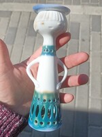 Ősz Szabó Antónia aquazúr gyertyatartó