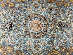 Iran Tabriz égkék perzsaszőnyeg 310x200cm