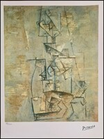 Picasso - "Miss Leonie sitting"-litográfia- 28x38 cm