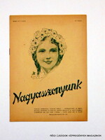 1937 május  /  NAGYASSZONYUNK  /  RÉGI EREDETI ÚJSÁG Ssz.:  7995